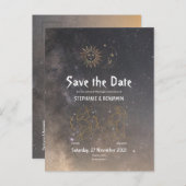 Celestial Astrology Gemini Aquarius Sternzeichen Ankündigungspostkarte (Vorne/Hinten)