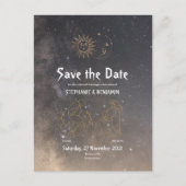 Celestial Astrology Gemini Aquarius Sternzeichen Ankündigungspostkarte (Vorderseite)