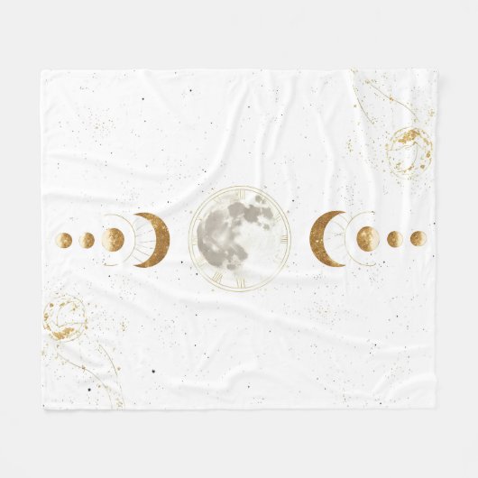 Celestial Astrology Pattern |Wrapping Paper Fleecedecke (Vorderseite (Horizontal))