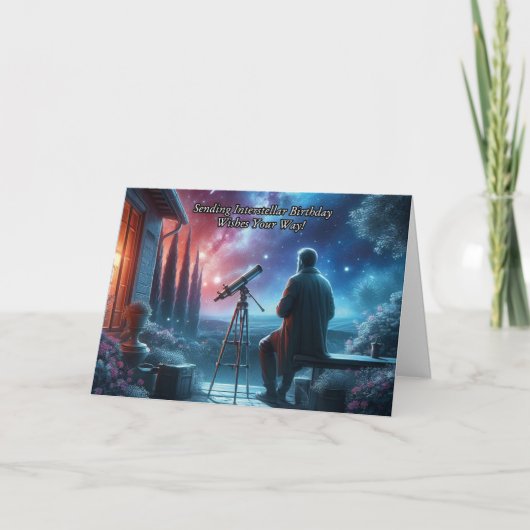 Celestial Astronomie Thema Geburtstagskarte Karte (Vorderseite)