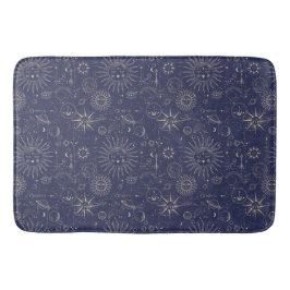 Celestial Astronomy Navy Muster Badematte