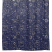 Celestial Astronomy Navy Muster Duschvorhang (Vorderseite)