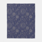 Celestial Astronomy Navy Muster Fleecedecke (Vorderseite)