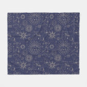 Celestial Astronomy Navy Muster Fleecedecke (Vorderseite (Horizontal))