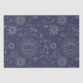 Celestial Astronomy Navy Muster Seidenpapier (Vorderseite)