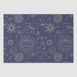 Celestial Astronomy Navy Muster Seidenpapier