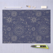 Celestial Astronomy Navy Muster Seidenpapier (Handwerk)