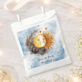 Celestial Astronomy Yellow Blue Sun Wedding Geschenktütchen (Ausgeschnitten)