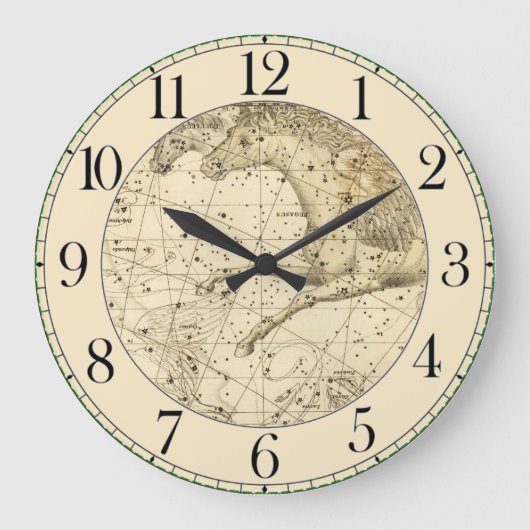 Celestial Atlas Map Large Clock Große Wanduhr (Vorderseite)