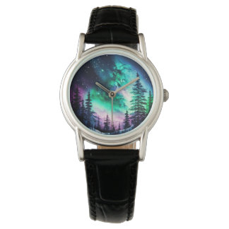 Celestial Aurora Borealis Northern Lights Vivid Armbanduhr
