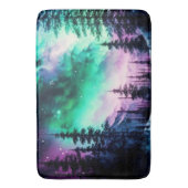 Celestial Aurora Borealis Northern Lights Vivid Badematte (Vorderseite Vertikal)