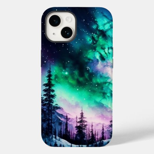 Celestial Aurora Borealis Northern Lights Vivid Case-Mate iPhone Hülle (Rückseite)