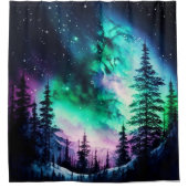 Celestial Aurora Borealis Northern Lights Vivid Duschvorhang (Vorderseite)