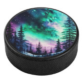Celestial Aurora Borealis Northern Lights Vivid Eishockey Puck (3/4)