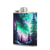 Celestial Aurora Borealis Northern Lights Vivid Flachmann (Links)