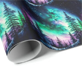 Celestial Aurora Borealis Northern Lights Vivid Geschenkpapier (Rolleneckpunkt)
