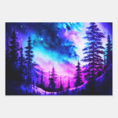 Celestial Aurora Borealis Northern Lights Vivid Geschenkpapier Set (Vorderseite 2)