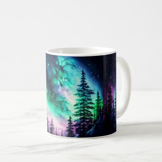 Celestial Aurora Borealis Northern Lights Vivid Kaffeetasse (VorderseiteRechts)