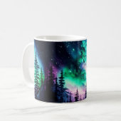 Celestial Aurora Borealis Northern Lights Vivid Kaffeetasse (Vorderseite Links)