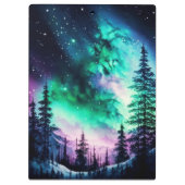 Celestial Aurora Borealis Northern Lights Vivid Klemmbrett (Rückseite)