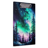 Celestial Aurora Borealis Northern Lights Vivid Klemmbrett (Rechts)