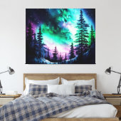 Celestial Aurora Borealis Northern Lights Vivid Leinwanddruck (Insitu (Schlafzimmer))