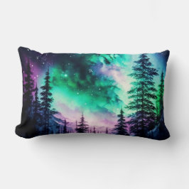 Celestial Aurora Borealis Northern Lights Vivid Lendenkissen