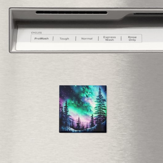 Celestial Aurora Borealis Northern Lights Vivid Magnet (In Situ (Geschirrspüler))