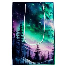 Celestial Aurora Borealis Northern Lights Vivid Mittlere Geschenktüte