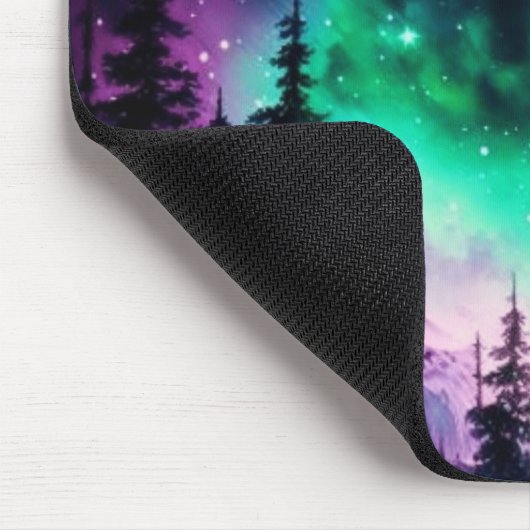 Celestial Aurora Borealis Northern Lights Vivid Mousepad (Ecke)