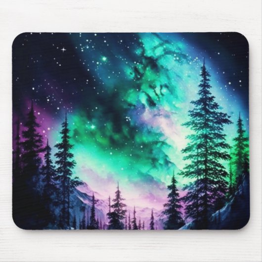 Celestial Aurora Borealis Northern Lights Vivid Mousepad (Vorne)