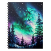 Celestial Aurora Borealis Northern Lights Vivid Notizblock (Vorderseite)