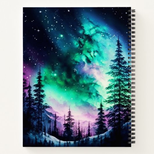 Celestial Aurora Borealis Northern Lights Vivid Notizblock (Rückseite)