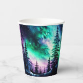Celestial Aurora Borealis Northern Lights Vivid Pappbecher (Vorderseite)