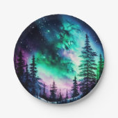 Celestial Aurora Borealis Northern Lights Vivid Pappteller (Vorderseite)