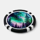 Celestial Aurora Borealis Northern Lights Vivid Pokerchips (Einzeln)