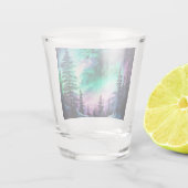 Celestial Aurora Borealis Northern Lights Vivid Schnapsglas (Rückseite)