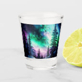 Celestial Aurora Borealis Northern Lights Vivid Schnapsglas (Vorderseite)