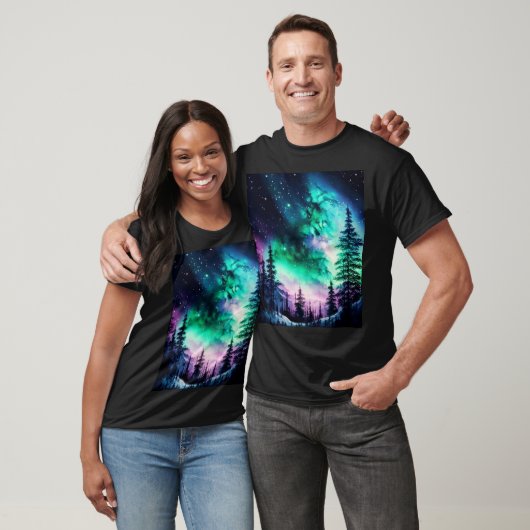 Celestial Aurora Borealis Northern Lights Vivid T-Shirt (Unisex)