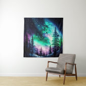 Celestial Aurora Borealis Northern Lights Vivid Wandteppich (Beispiel)