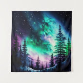 Celestial Aurora Borealis Northern Lights Vivid Wandteppich (Vorderseite)