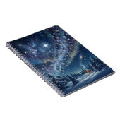 Celestial Aurora & Stars Winter Notebook Notizblock (Rechte Seite)