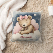 Celestial Baby Bear Girls Personalisiertes Kinderz Kissen (Decke)