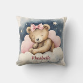 Celestial Baby Bear Girls Personalisiertes Kinderz Kissen (Vorderseite)