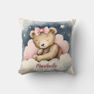 Celestial Baby Bear Girls Personalisiertes Kinderz Kissen