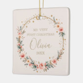 Celestial Baby First Christmas Stars Moon Keramikornament (Links)