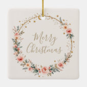 Celestial Baby First Christmas Stars Moon Keramikornament (Rückseite)