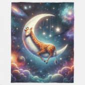 Celestial Baby Giraffe Schlafen auf dem Mond & den Fleecedecke (Vorderseite)