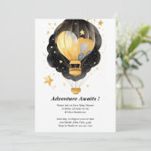 Celestial Baby Shower Einladung: Heißluftballon Einladung (Stehend Vorderseite)