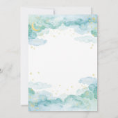 Celestial Baby Shower Invitation | Watercolor Moon Einladung (Rückseite)